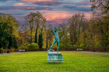 The Sanssouci Park view  in Potsdam of Germany 