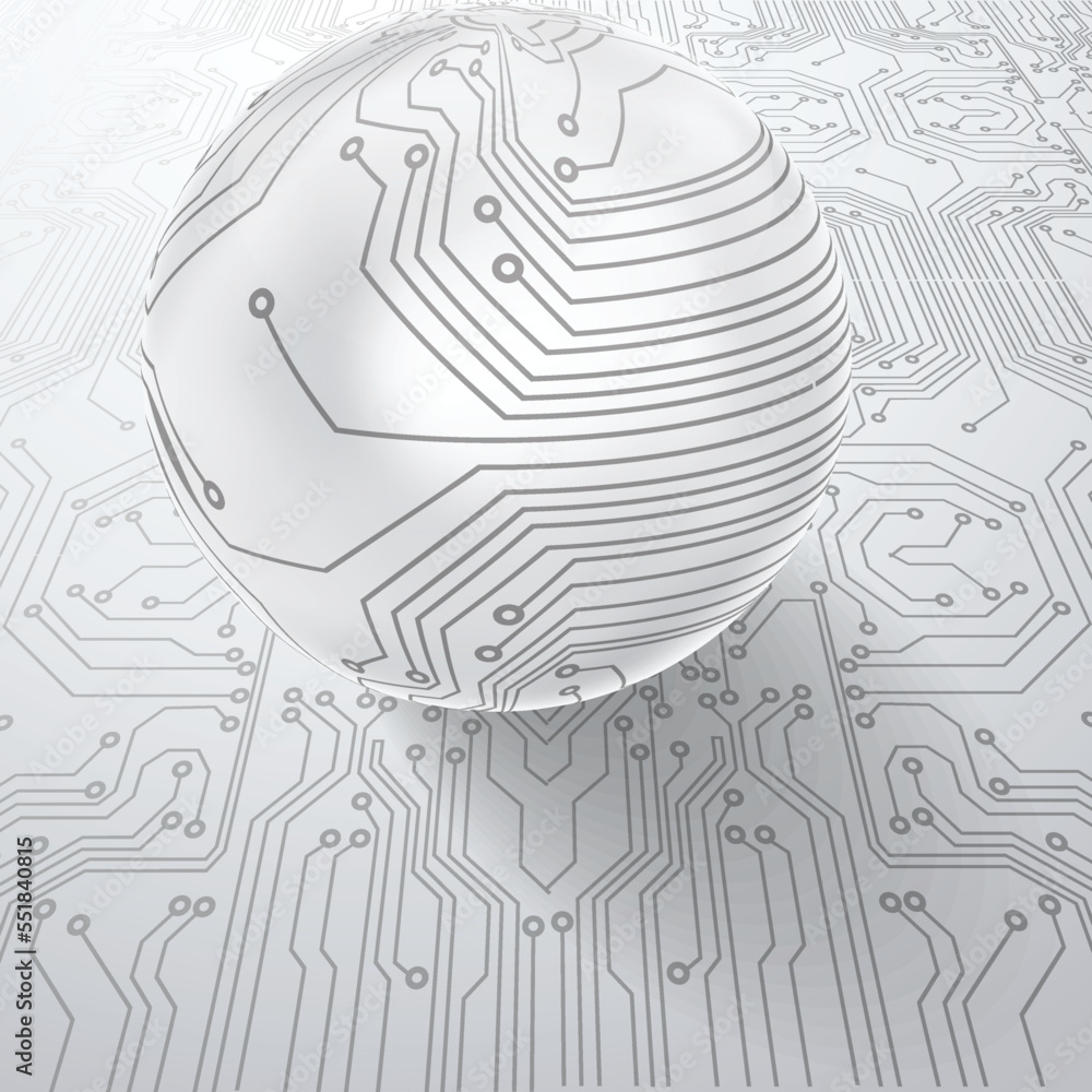 Aufkleber tech modern retro futuristic background .vector design composition with various technology elements 
