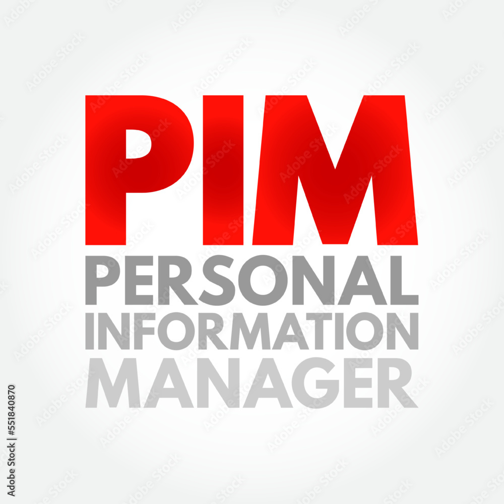 Aufkleber pim personal information manager - type of application software that functions as a personal organiz