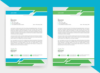 Creative elegant letterhead design template design with creative shapes layout