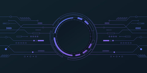 Abstract technology background. Hi tech digital and communication concept. Vector background design with circuit line. Vector illustration.