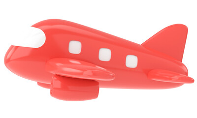 Airplane 3D. Travel element. 3D illustration.