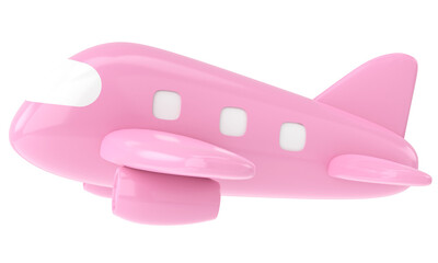 Airplane 3D. Travel element. 3D illustration.