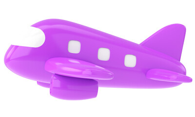 Airplane 3D. Travel element. 3D illustration.