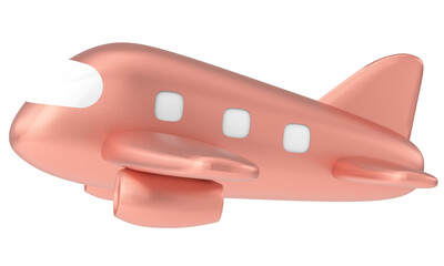 Airplane 3D. Travel element. 3D illustration.