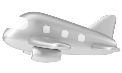 Airplane 3D. Travel element. 3D illustration.