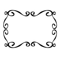 Doodle Curly vintage frame
