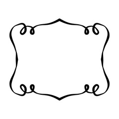 Doodle Curly vintage frame