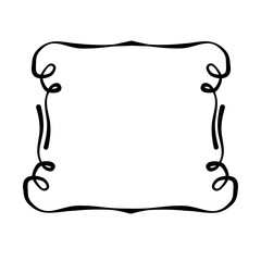 Doodle Curly vintage frame