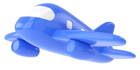 Airplane 3D. Travel element. 3D illustration.