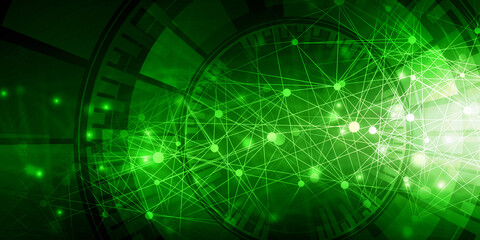 2d illustration Abstract futuristic electronic circuit technology background