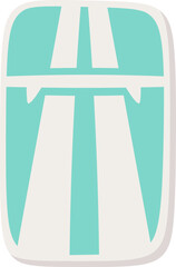 Highway road sign flat icon Information for cars