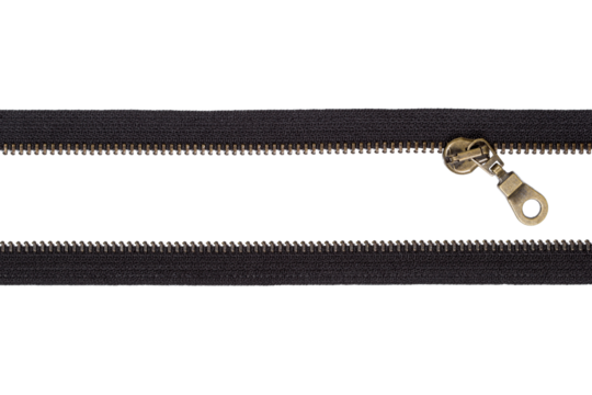 Open zipper , PNG isolated on transparent background