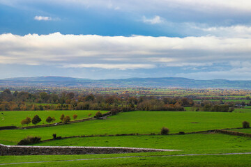 Fototapeta na wymiar Ireland Landscape and Clouds
