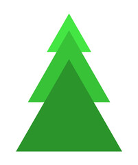 Pine tree symbol, PNG isolated on transparent background