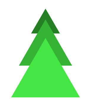 Pine tree symbol, PNG isolated on transparent background