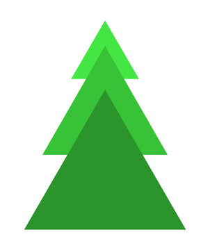 Pine tree symbol, PNG isolated on transparent background