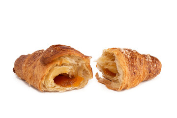 croissant  filled with apricots, png file