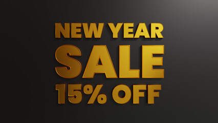 Gold New Year Sale 15 Percent Off