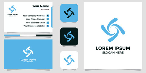 technology design logo and branding card