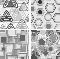 Seamless pattern with lines.Unusual poster Design .Black Vector stripes .Geometric shape. Endless texture
