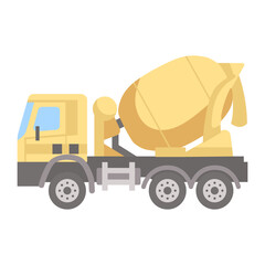 Cement mixer truck icon