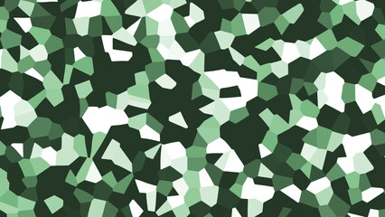 green and white intertwining geometrical figures on abstract background with 3D rendering for decoration, tissue and pattern concepts