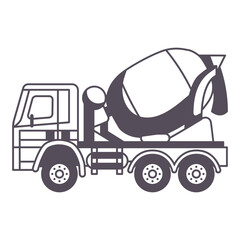 Cement mixer truck icon