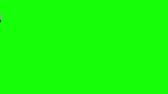 Bouncing Soccer Ball Motion Loop On Green Screen Background