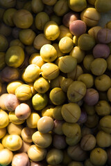 Olives on sale in a food market.