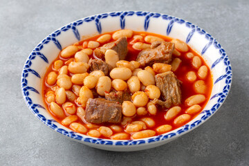 Turkish foods; dried bean (kuru fasulye)