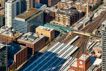Fototapeta premium Chicago building architecture and cityscape