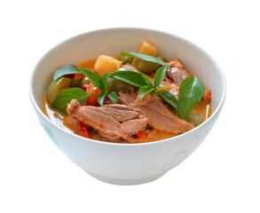 Duck curry ,Thai cuisine  on transparent png