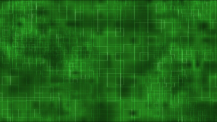 green square shapes connecting each other on abstract background with 3D rendering for web, computer and coding concepts