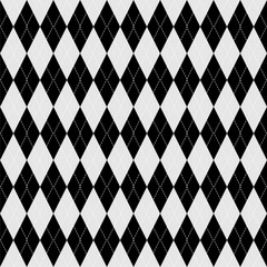 black and white argyle seamless pattern