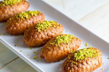 Turkish traditional sherbet dessert; kalburabasti