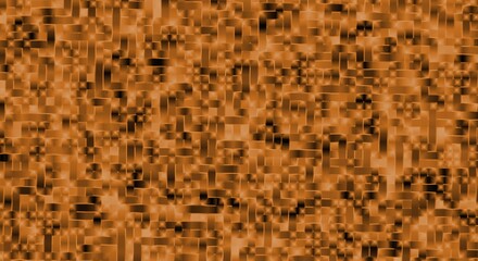 numerous orange little squares blocks shapes on abstract background with 3D rendering for square, geometrical shape and engineering concepts