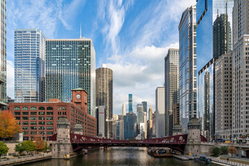 Obraz premium Chicago building architecture and cityscape