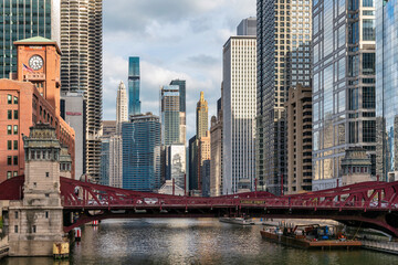Obraz premium Chicago building architecture and cityscape