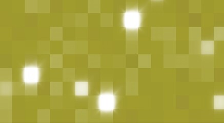 shining white squares on large number of yellow blocks on abstract background with 3D rendering for glowing geometrical concepts