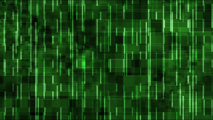 connecting green lines coming from top down on abstract background with 3D rendering for web, computer and coding concepts