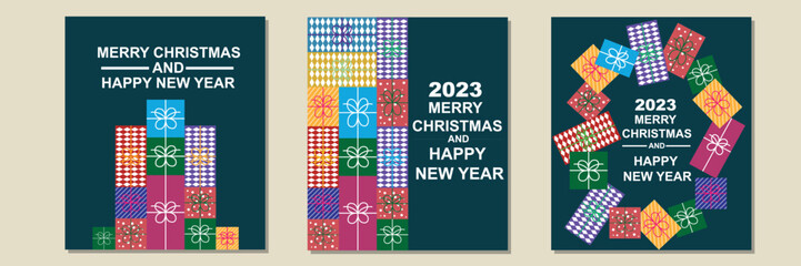 MERRY CHRISTMAS AND HAPPY NEW YEAR WITH GIFTS