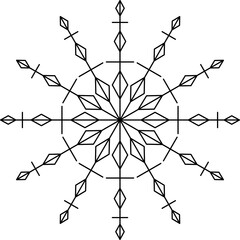 Fototapeta premium Snowflake. PNG