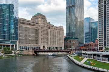 Naklejka premium Chicago building architecture and cityscape