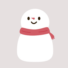 Snowman cartoon vector. Snowman wear a winter theme. Graphic resource about winter and christmas for content , banner, sticker label and greeting card.