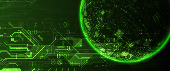 Obraz premium Sphere theme vector illustration. Digital technology background.