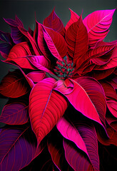 poinsettia flower or Christmas star