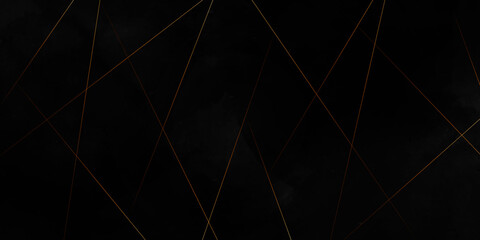Low poly gradient shapes luxury gold lines vector. Rich background, premium triangle polygons design. Abstract black with gold lines, triangles background modern design.