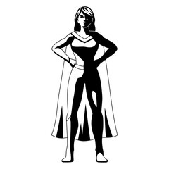 Vector Superhero Action Pose Illustration