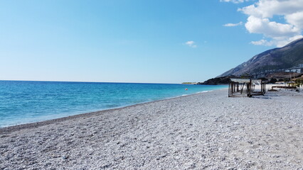 aero photography Albanian Beaches